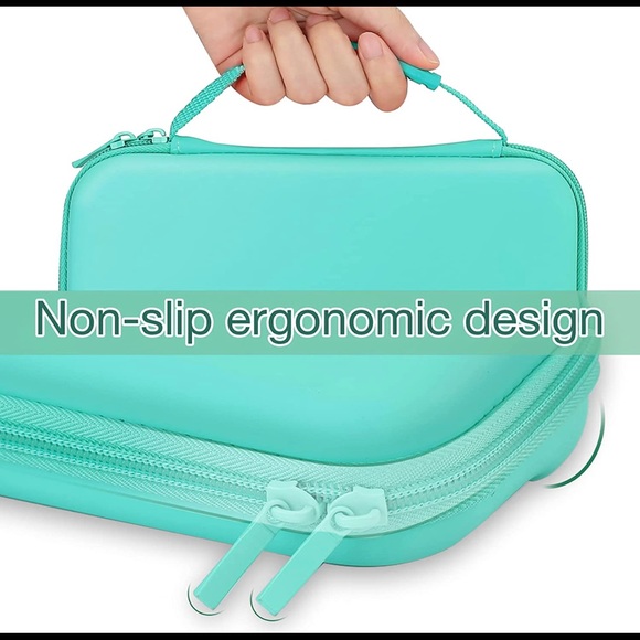 Teal Switch Lite Carrying Case With 4 Thumbgrips - Picture 7 of 8